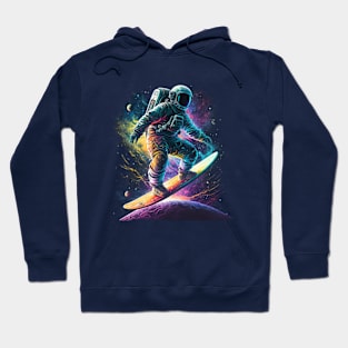 Surfing through the waves of space Hoodie